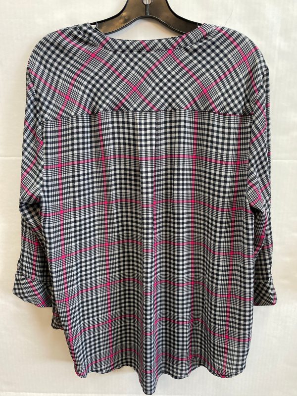 Grey & Pink Top 3 4 Sleeve Torrid, Size 1x Fashion