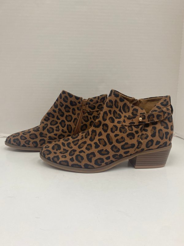 Animal Print Boots Ankle Heels Old Navy, Size 8 Online Hot Sale