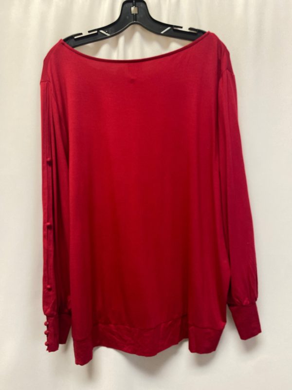 Red Top Long Sleeve Chicos, Size Xxl Sale