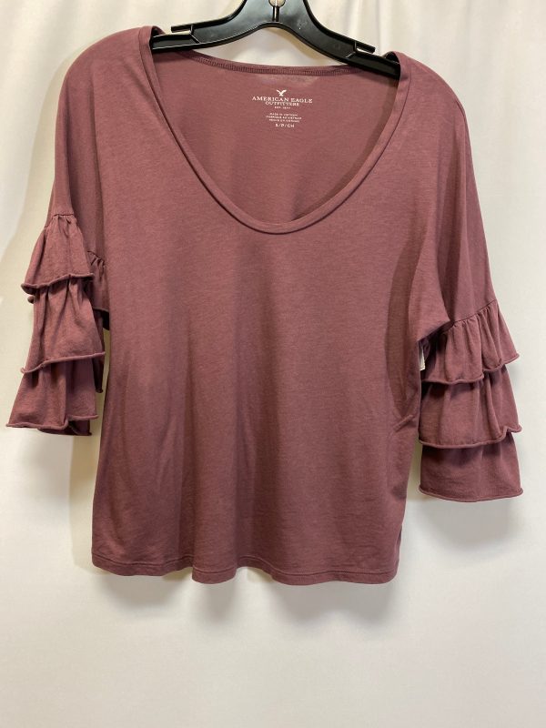 Mauve Top 3 4 Sleeve American Eagle, Size S Cheap