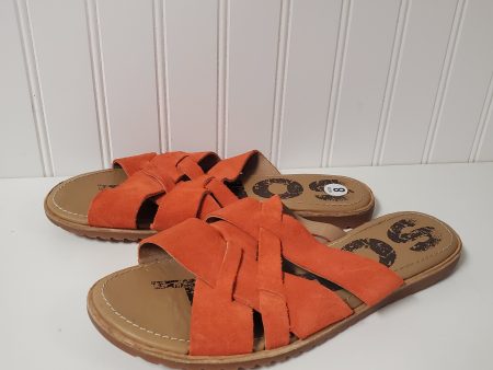 Orange Sandals Flats Sorel, Size 8 For Sale