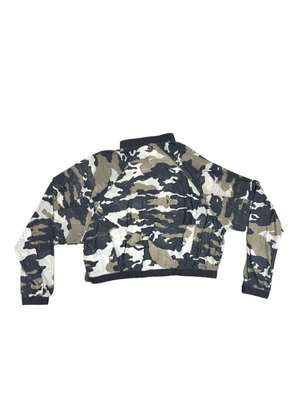 Camouflage Print Athletic Jacket Mono B, Size M Online Hot Sale