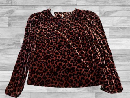 Animal Print Top Long Sleeve Dolan Left Coast, Size M on Sale