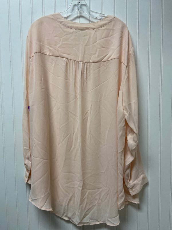 Peach Top Long Sleeve Ava & Viv, Size 3x Online Sale