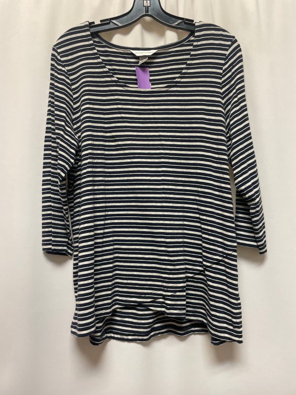 Navy Top Long Sleeve Christopher And Banks, Size L Supply