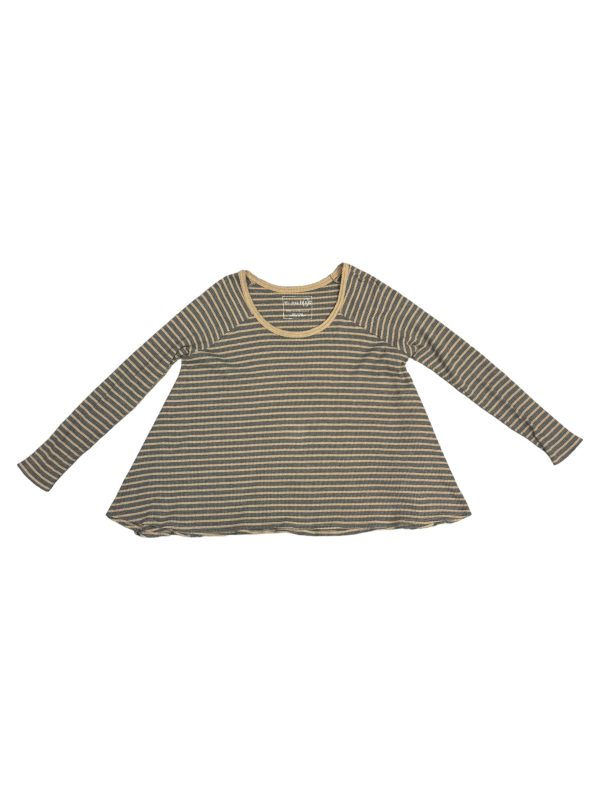 Grey & Tan Top Long Sleeve We The Free, Size L on Sale