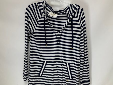 Blue & White Athletic Top Long Sleeve Hoodie Lilly Pulitzer, Size S Cheap