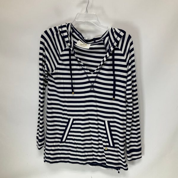 Blue & White Athletic Top Long Sleeve Hoodie Lilly Pulitzer, Size S Cheap