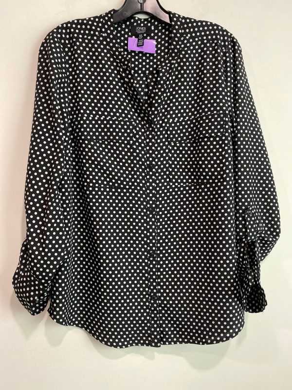 Polkadot Pattern Top Long Sleeve Jones New York, Size M For Sale