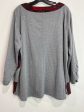 Grey Top Long Sleeve Ali Miles, Size 1x For Cheap