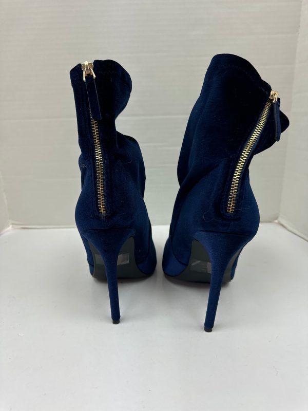 Blue Boots Ankle Heels Shoedazzle, Size 10 Supply