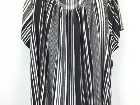 Black & White Top Short Sleeve Worthington, Size 3x on Sale