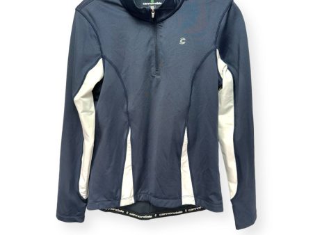 Navy Athletic Top Long Sleeve Collar Cannondale, Size M Cheap