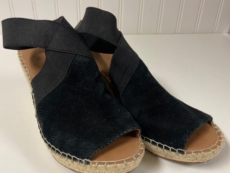 Black Sandals Heels Wedge Gentle Souls, Size 7 Sale