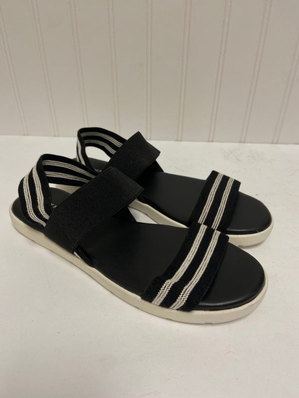 Black & White Sandals Flats Alex Marie, Size 8 Cheap