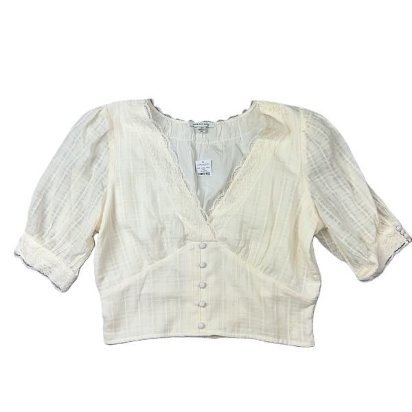 Cream Top 3 4 Sleeve By American Eagle, Size: L For Discount