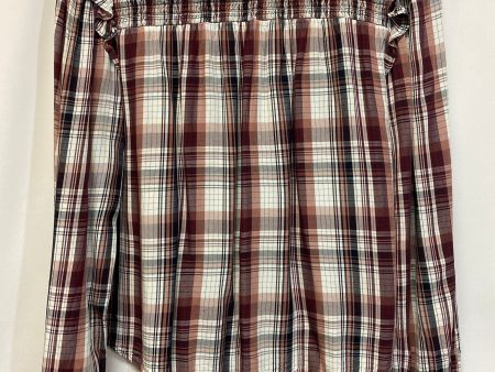 Plaid Pattern Top Long Sleeve Loft, Size S Hot on Sale