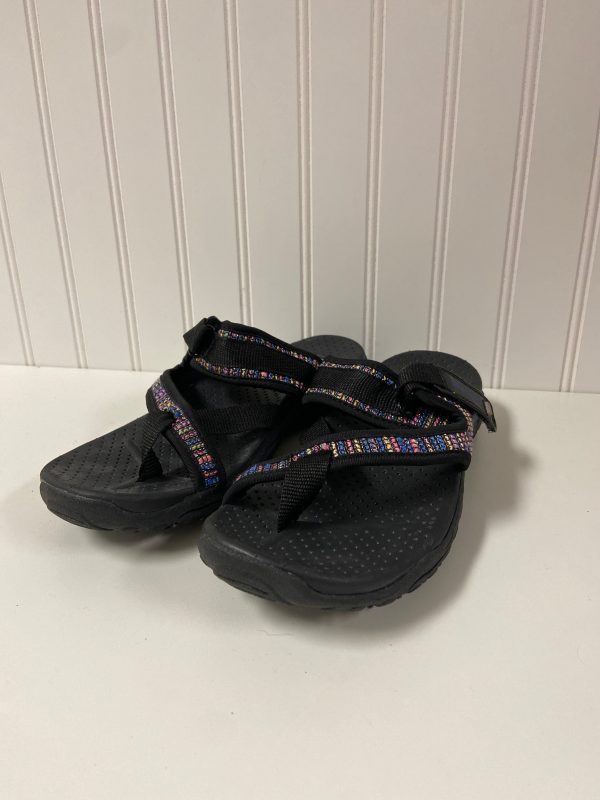 Black Sandals Flats Skechers, Size 9 Discount