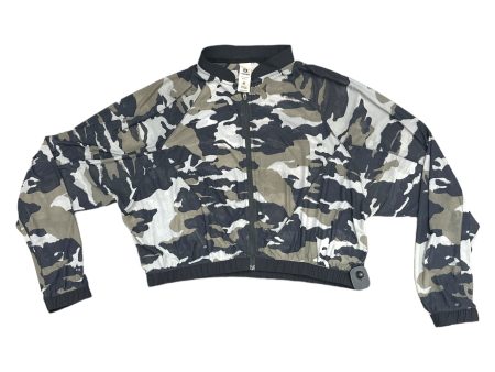 Camouflage Print Athletic Jacket Mono B, Size M Online Hot Sale