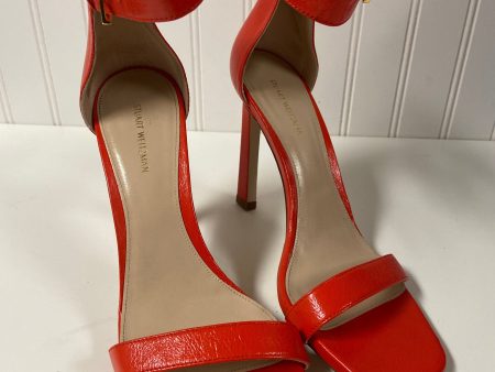 Orange Sandals Heels Stiletto Stuart Weitzman, Size 9 Online Hot Sale