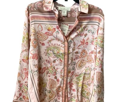 Floral Print Top Long Sleeve Rachel Zoe, Size M For Discount