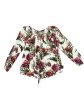 Floral Print Top Long Sleeve Staccato, Size M Online