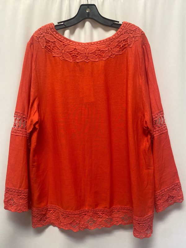 Pink Top Long Sleeve Lucy And Laurel, Size 1x Fashion