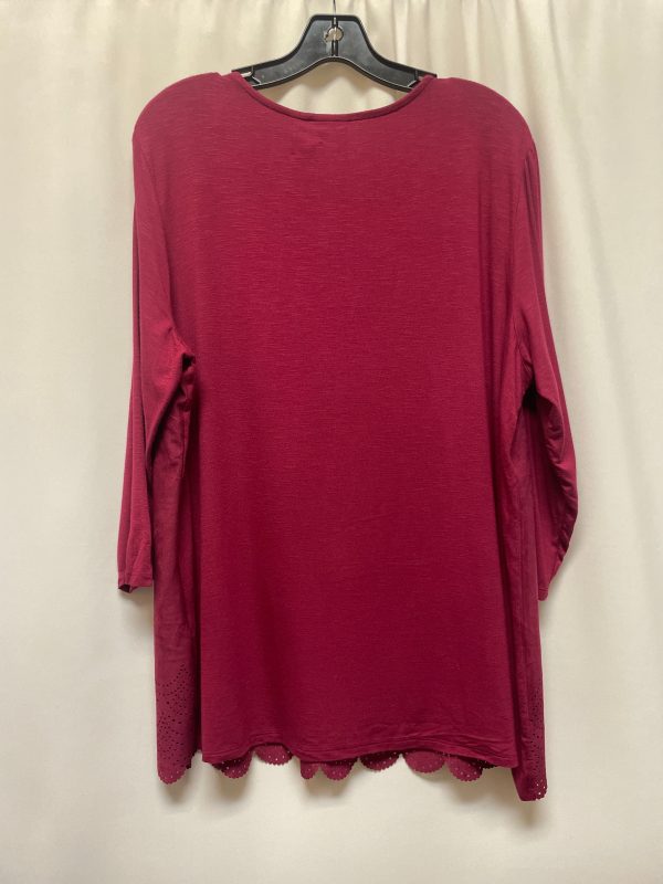 Mauve Top Long Sleeve Chicos, Size Xl Hot on Sale