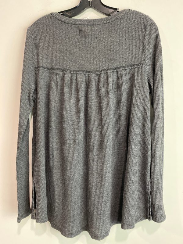 Grey Top Long Sleeve Lucky Brand, Size L Sale