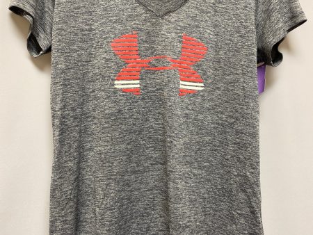 Grey Athletic Top Short Sleeve Under Armour, Size S Sale