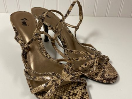 Snakeskin Print Sandals Heels Stiletto Fioni, Size 10 Cheap