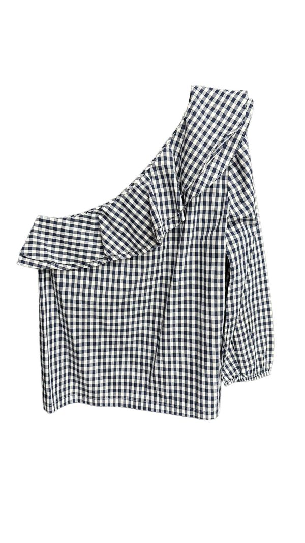 Checkered Pattern Top Long Sleeve J. Crew, Size S For Cheap