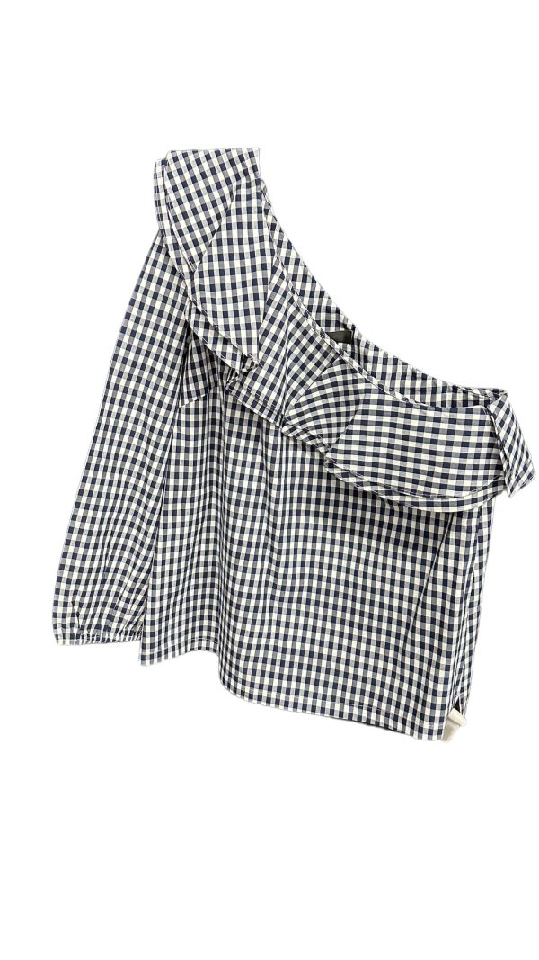 Checkered Pattern Top Long Sleeve J. Crew, Size S For Cheap