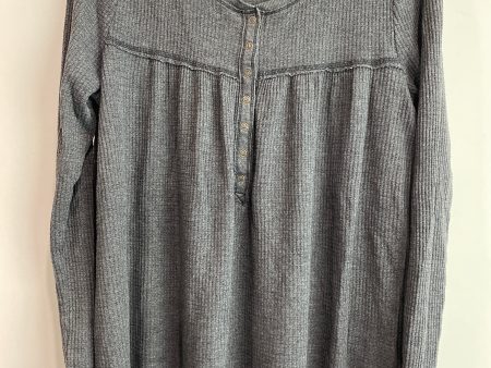 Grey Top Long Sleeve Lucky Brand, Size L Sale