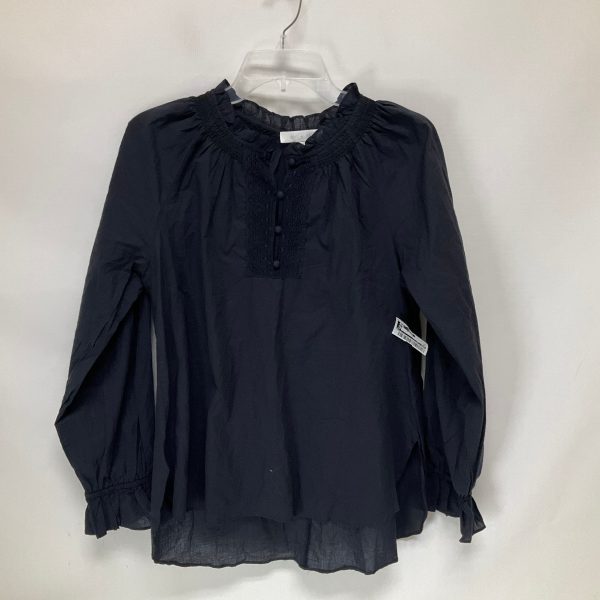 Navy Top Long Sleeve Eri + Ali, Size M Cheap