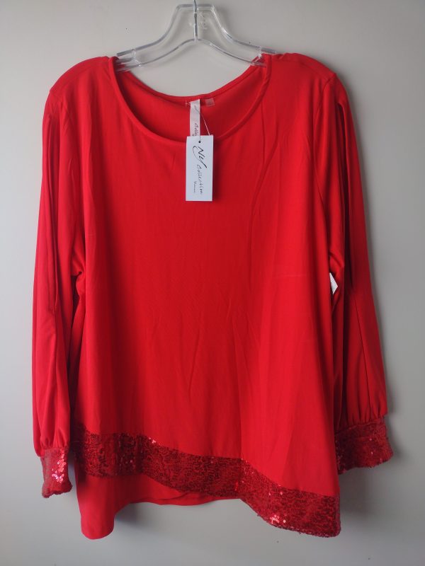 Top Long Sleeve By Ny Collection  Size: 1x For Cheap