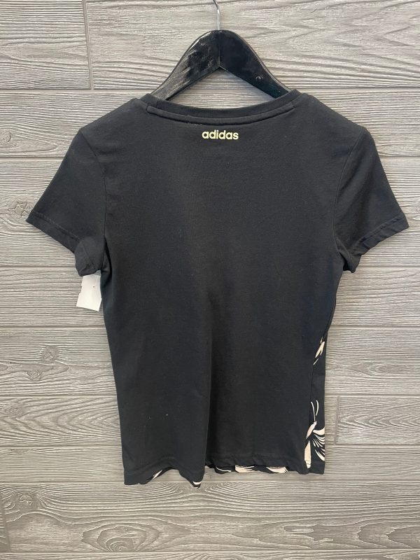 Black Athletic Top Short Sleeve Adidas, Size M For Discount