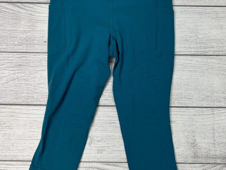 Blue Athletic Capris Athleta, Size L Hot on Sale