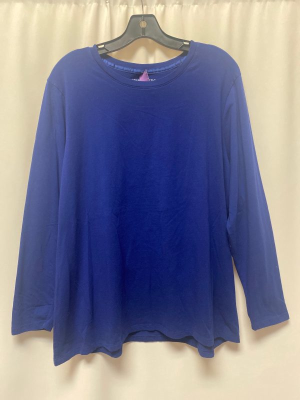 Blue Top Long Sleeve Just My Size, Size 3x Online Hot Sale