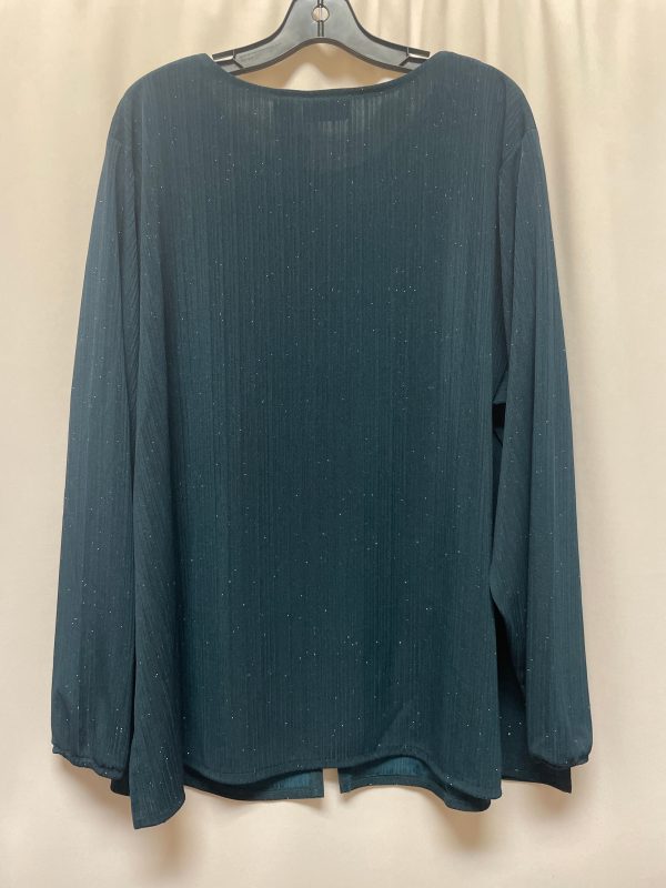 Green Top Long Sleeve Jaclyn Smith, Size 2x Sale