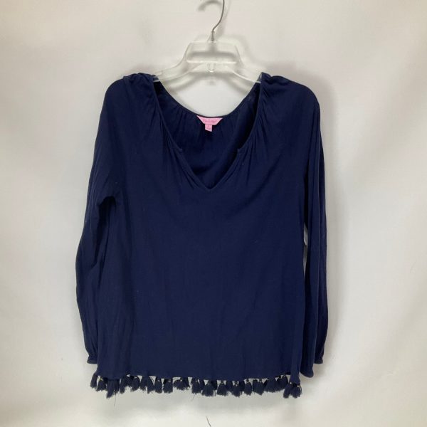 Navy Top Long Sleeve Lilly Pulitzer, Size S on Sale