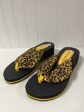 Black & Yellow Sandals Heels Wedge Clothes Mentor, Size 6.5 Online