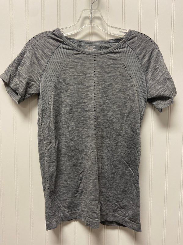 Grey Athletic Top Short Sleeve Athleta, Size S Online Hot Sale