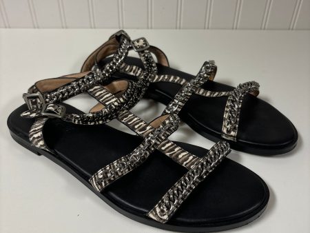 Black & White Sandals Designer Coach, Size 9.5 For Cheap