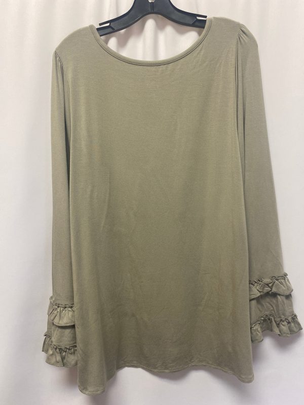 Green Top Long Sleeve Belle By Kim Gravel, Size L For Sale