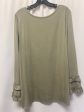 Green Top Long Sleeve Belle By Kim Gravel, Size L For Sale