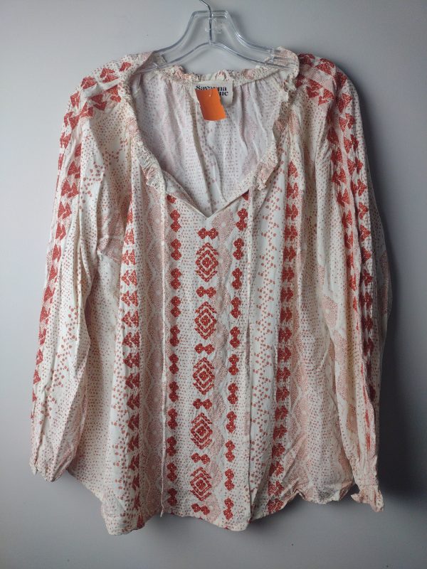 Top Long Sleeve By Savanna Jane  Size: 1x Hot on Sale