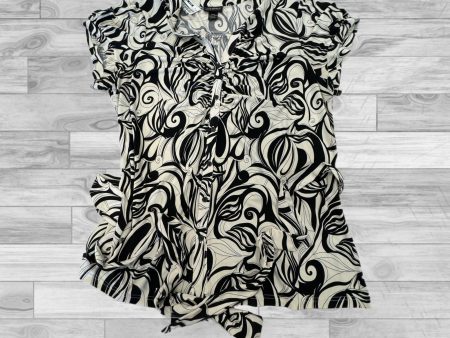 Black & White Top Short Sleeve Lane Bryant, Size Xl For Discount