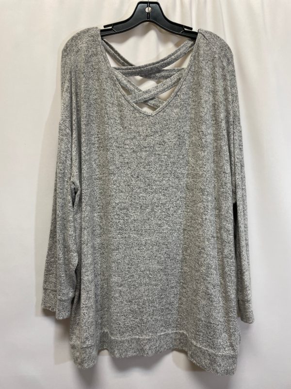 Grey Top Long Sleeve Cupio, Size 2x Supply