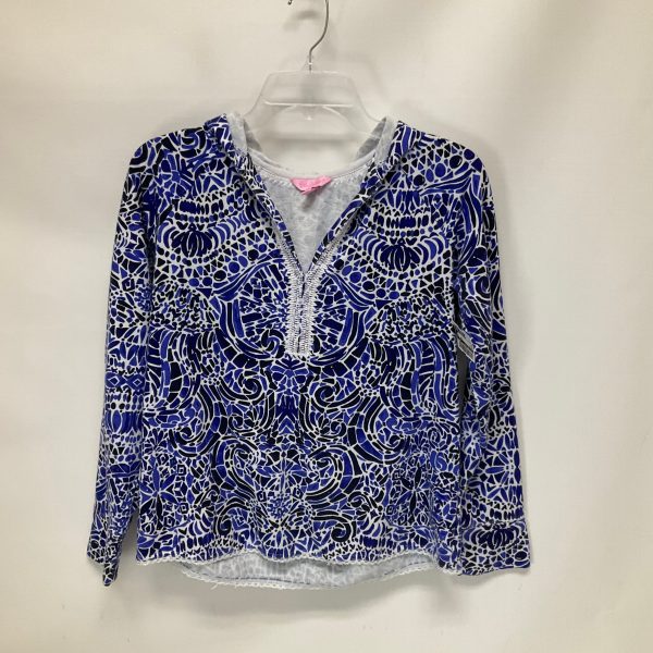 Blue Top Long Sleeve Lilly Pulitzer, Size S Hot on Sale